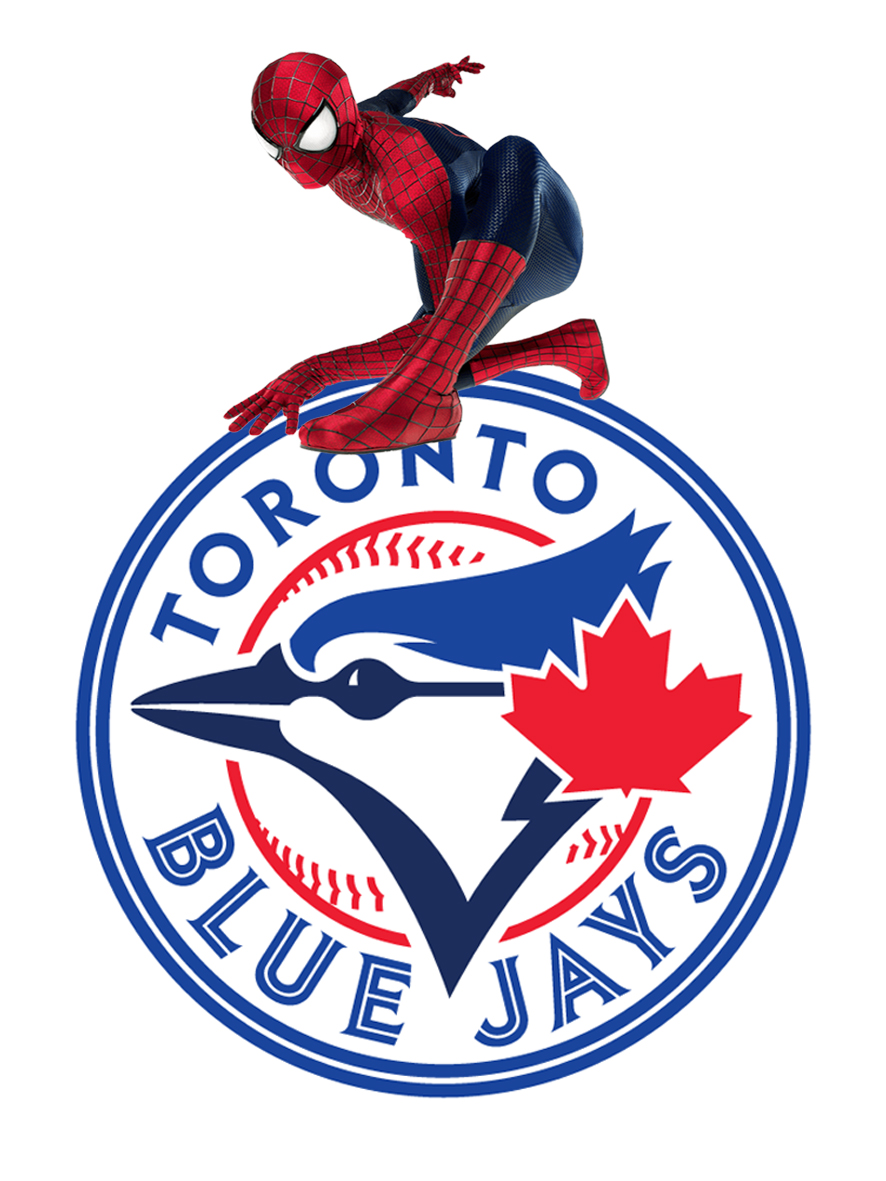 Toronto Blue Jays Spider Man Logo iron on paper